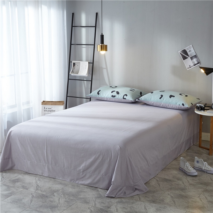 91家纺网 家纺一手货源 找家纺 沐白家居2023大版全棉印花四件套 0小恋曲-绿