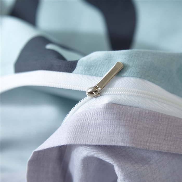 91家纺网 家纺一手货源 找家纺 沐白家居2023大版全棉印花四件套 0小恋曲-绿