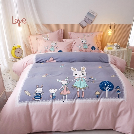 沐白家居2023大版全棉印花四件套 2安妮日记（有小号 标准 加大）