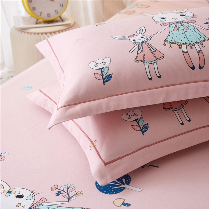 91家纺网 家纺一手货源 找家纺 沐白家居2023大版全棉印花四件套 2安妮日记（有小号 标准 加大）