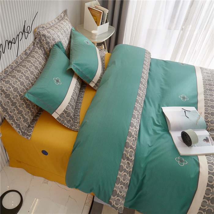 91家纺网 家纺一手货源 找家纺 沐白家居2023大版全棉印花四件套 2戴维森