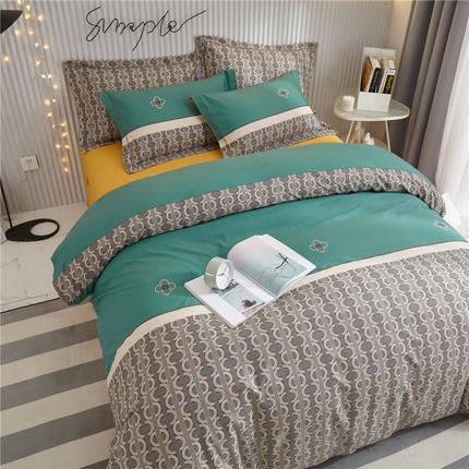 沐白家居2023大版全棉印花四件套 2戴维森