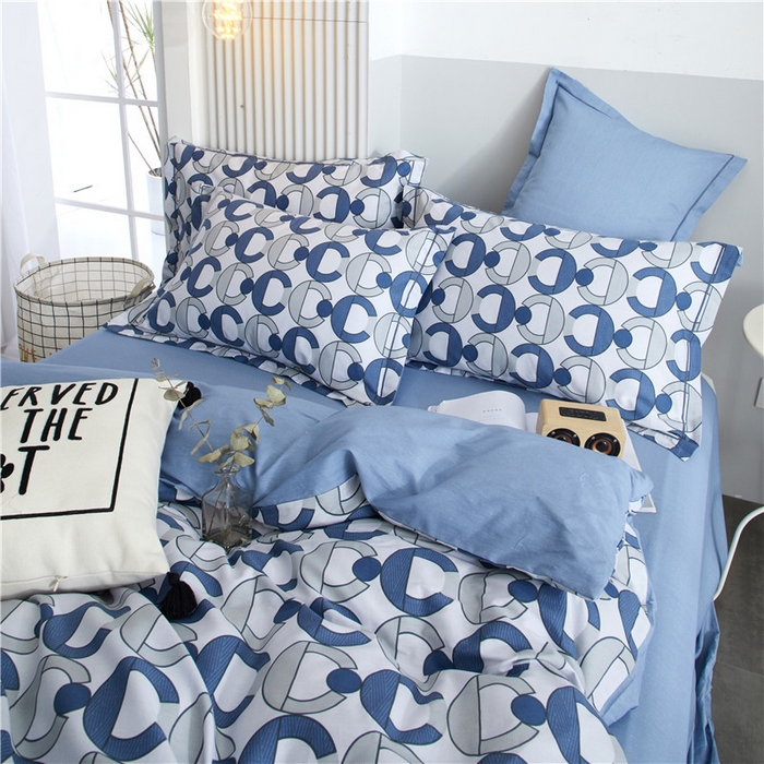 91家纺网 家纺一手货源 找家纺 沐白家居2023大版全棉印花四件套 2古奈