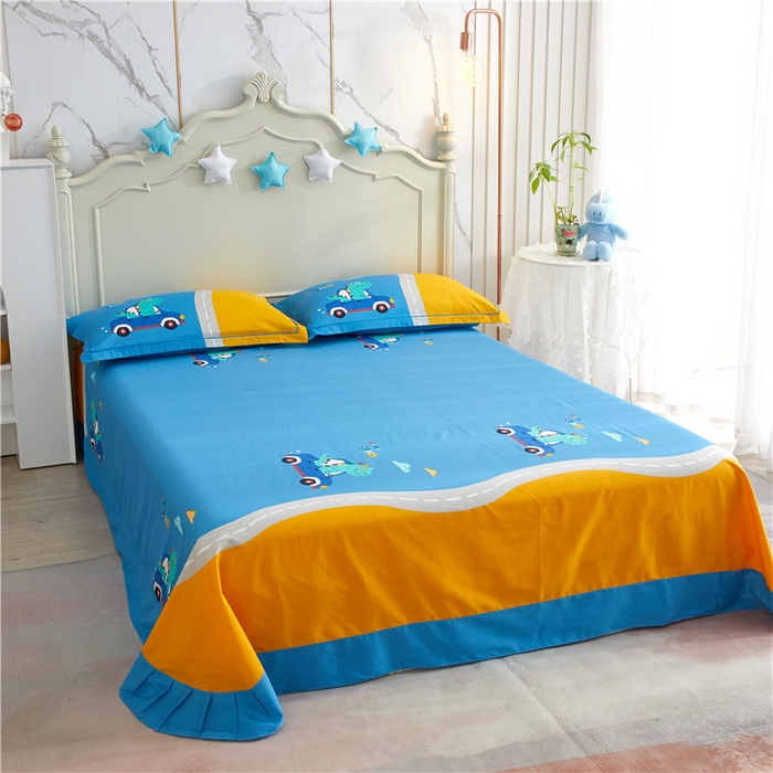 91家纺网 家纺一手货源 找家纺 沐白家居2023大版全棉印花四件套 2牧恩游记-兰