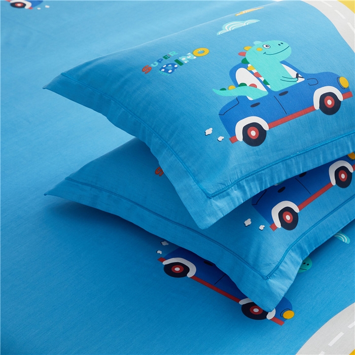 91家纺网 家纺一手货源 找家纺 沐白家居2023大版全棉印花四件套 2牧恩游记-兰