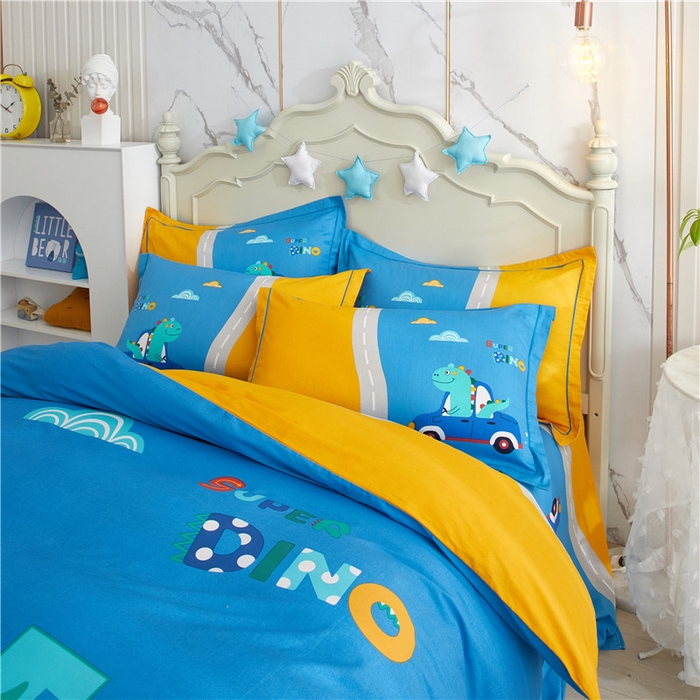 91家纺网 家纺一手货源 找家纺 沐白家居2023大版全棉印花四件套 2牧恩游记-兰