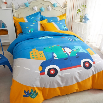 沐白家居2023大版全棉印花四件套 2牧恩游记-兰