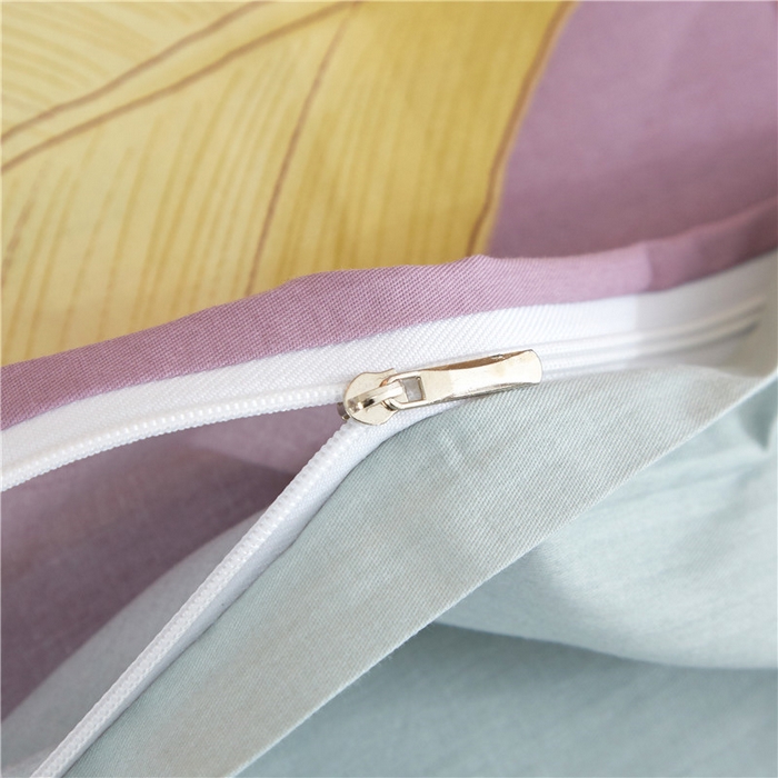 91家纺网 家纺一手货源 找家纺 沐白家居2023大版全棉印花四件套 2琼枝玉叶-紫