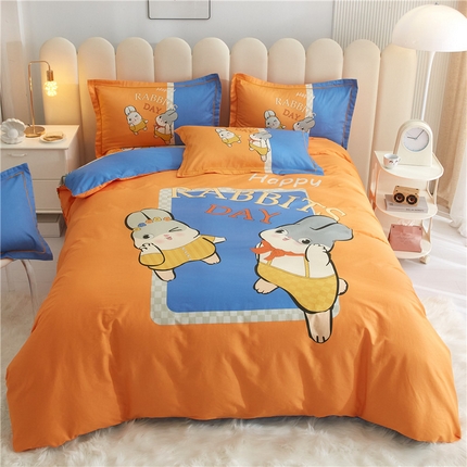 91家纺网 家纺一手货源 找家纺 （总）沐白家居2023大版全棉印花四件套