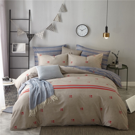 91家纺网 家纺一手货源 找家纺 沐白家居2023大版全棉印花四件套 0瑞希