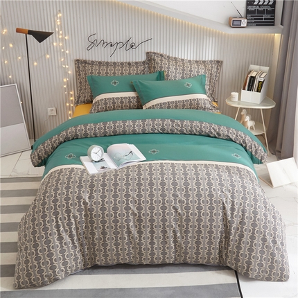 91家纺网 家纺一手货源 找家纺 （总）沐白家居2023大版全棉印花四件套