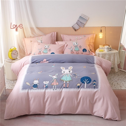 91家纺网 家纺一手货源 找家纺 （总）沐白家居2023大版全棉印花四件套