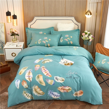 91家纺网 家纺一手货源 找家纺 （总）沐白家居2023大版全棉印花四件套