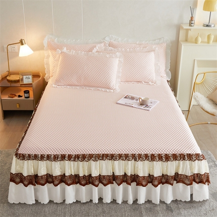 91家纺网 家纺一手货源 找家纺 (总）薇梦蚊帐2023新款冰豆豆凉感席床裙