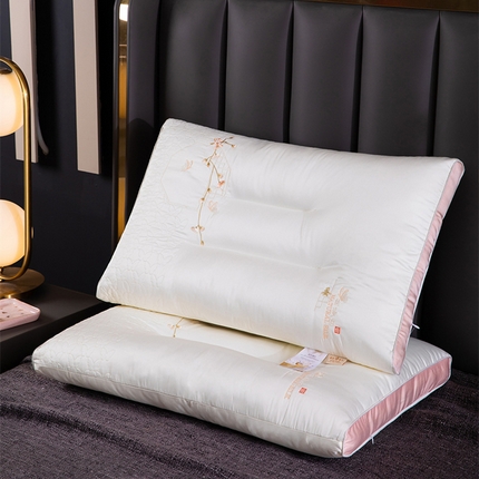 九州枕芯 2023新款蚕丝蛋白枕 蚕丝蛋白枕46*72粉色