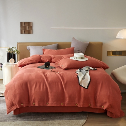 91家纺网 家纺一手货源 找家纺 （总）瑞米家居 2023新款A类华夫格四件套-简约时光