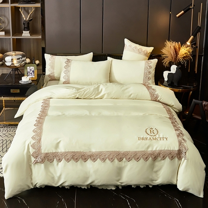 91家纺网 家纺一手货源 找家纺 （总）莉莉安 2025新款花边刺绣亲肤磨毛四件套梦境系列