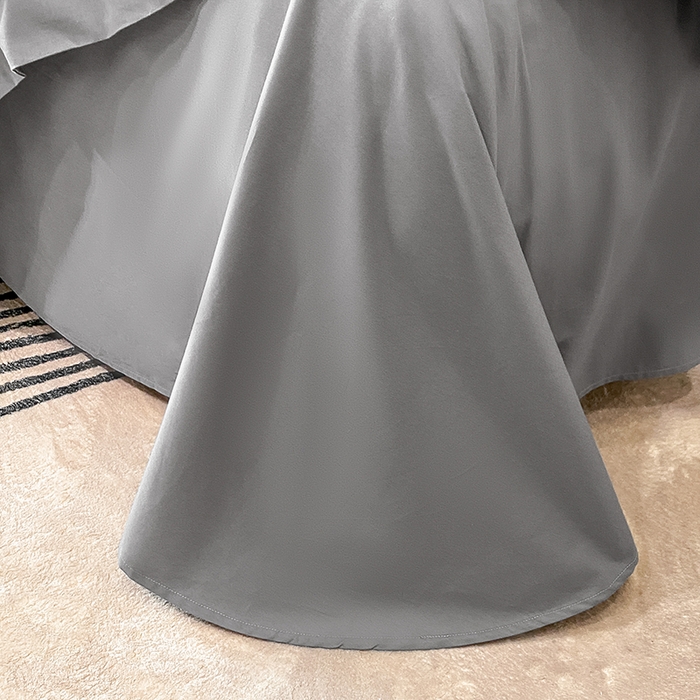 91家纺网 家纺一手货源 找家纺 绒世界2024新款全棉刺绣烟雨系列四件套 一袭烟雨-高级灰