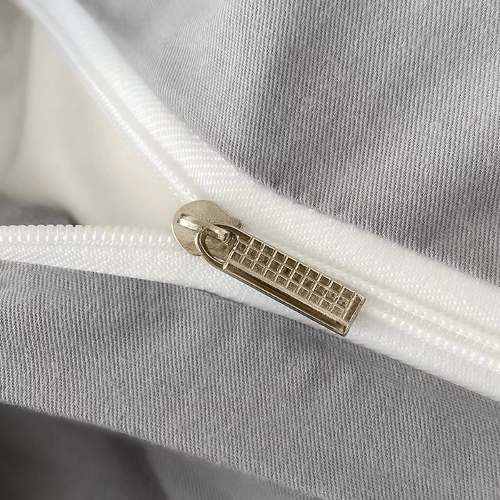 91家纺网 家纺一手货源 找家纺 绒世界2024新款全棉刺绣烟雨系列四件套 一袭烟雨-高级灰