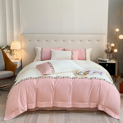 91家纺网 家纺一手货源 找家纺 （总）欧冠 2023新款水洗棉麻印花四件套-简爱系列