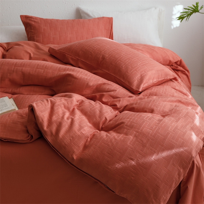 91家纺网 家纺一手货源 找家纺 瑞米家居2023新款A类华夫格四件套-爱尚-迷之恋 爱尚-海棠红