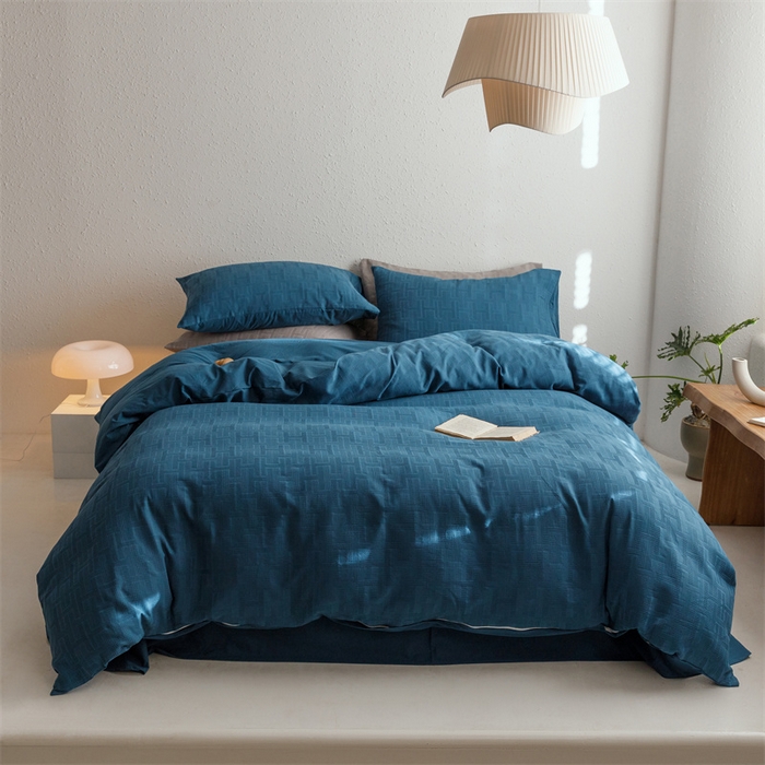 91家纺网 家纺一手货源 找家纺 瑞米家居2023新款A类华夫格四件套-爱尚-迷之恋 爱尚-孔雀兰