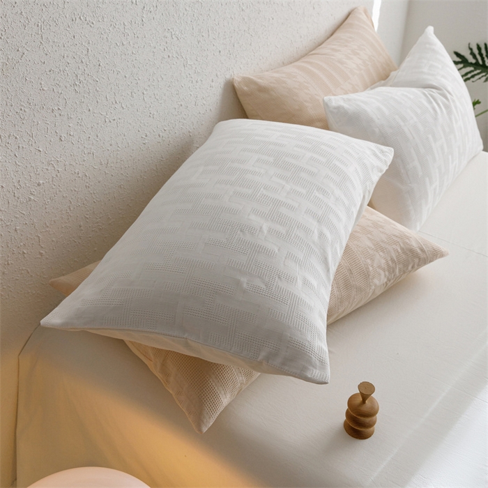 91家纺网 家纺一手货源 找家纺 瑞米家居2023新款A类华夫格四件套-爱尚-迷之恋 爱尚-落水白