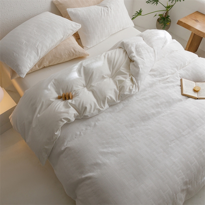 91家纺网 家纺一手货源 找家纺 瑞米家居2023新款A类华夫格四件套-爱尚-迷之恋 爱尚-落水白