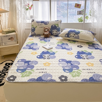 91家纺网 家纺一手货源 找家纺 （总）金爱家 2023新款小清新凉感丝乳胶凉席三件套