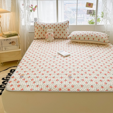 91家纺网 家纺一手货源 找家纺 （总）金爱家 2023新款小清新凉感丝乳胶凉席三件套