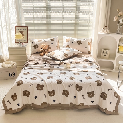 91家纺网 家纺一手货源 找家纺 (总)沐辰家居2023新款A类印花款全棉夏被