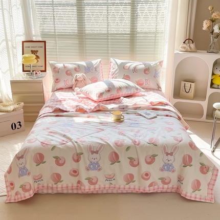 91家纺网 家纺一手货源 找家纺 (总)沐辰家居2023新款A类印花款全棉夏被