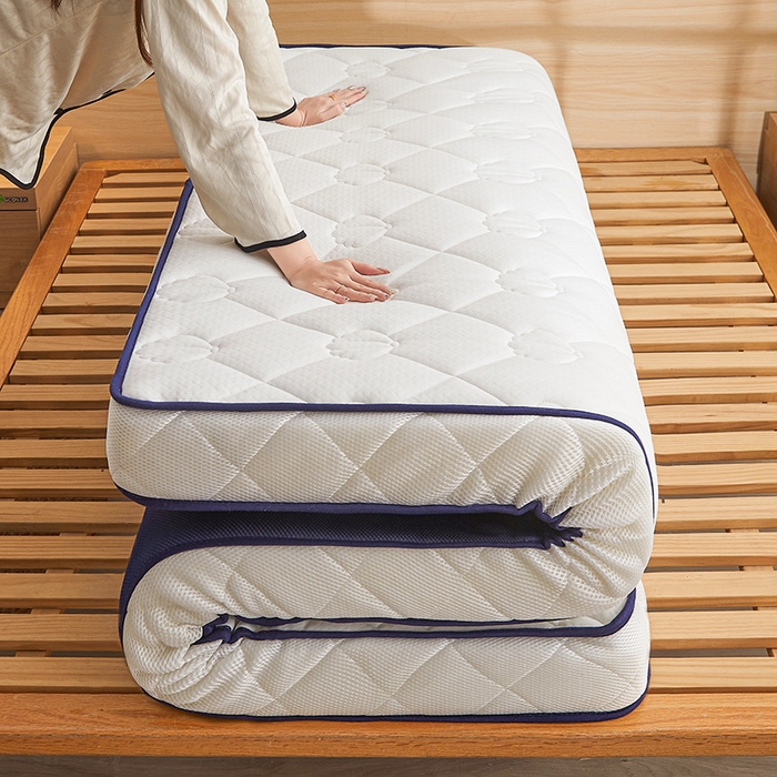 91家纺网 家纺一手货源 找家纺 欣罗兰 2023新款针织棉立体纯色床垫系列-大床款 贝壳-白