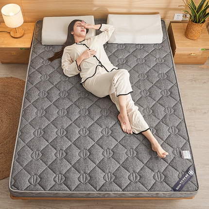 欣罗兰 2023新款针织棉立体纯色床垫系列-大床款 贝壳-灰