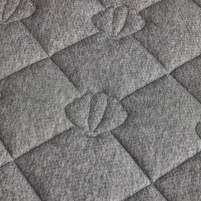 91家纺网 家纺一手货源 找家纺 欣罗兰 2023新款针织棉立体纯色床垫系列-大床款 贝壳-灰