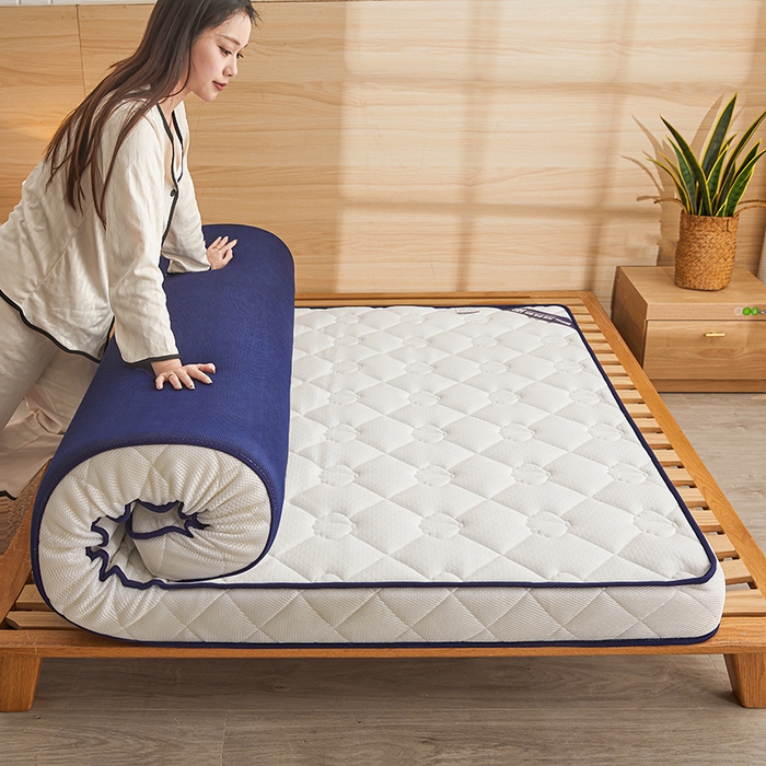 91家纺网 家纺一手货源 找家纺 欣罗兰 2023新款针织棉立体纯色床垫系列-大床款 贝壳-白