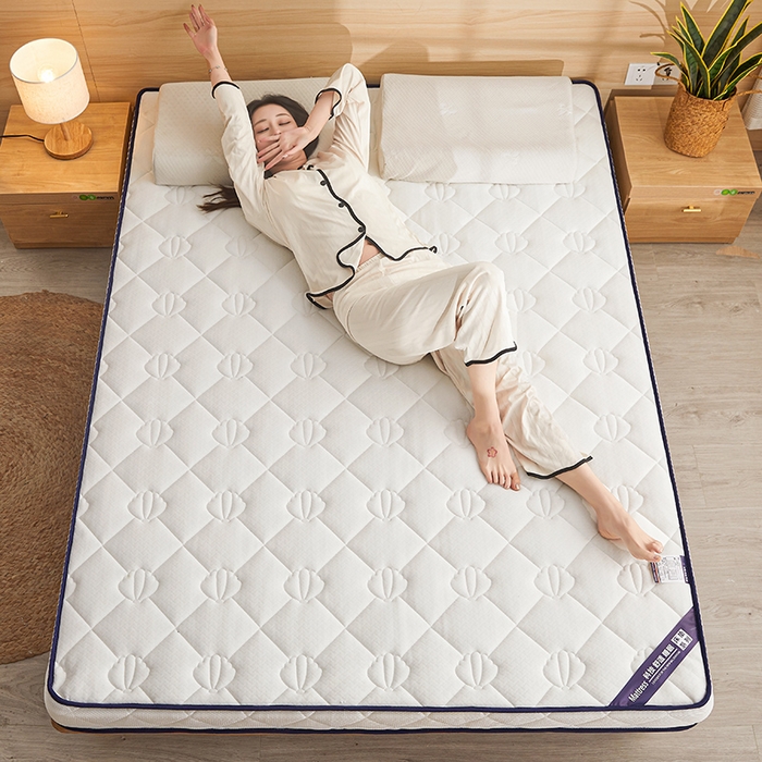 91家纺网 家纺一手货源 找家纺 欣罗兰 2023新款针织棉立体纯色床垫系列-大床款 贝壳-白