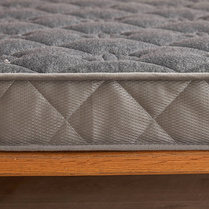 91家纺网 家纺一手货源 找家纺 欣罗兰 2023新款针织棉立体纯色床垫系列-大床款 贝壳-灰