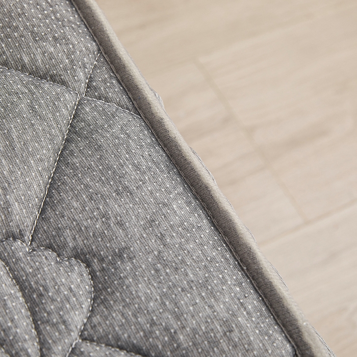 91家纺网 家纺一手货源 找家纺 欣罗兰 2023新款针织棉立体纯色床垫系列-大床款 贝壳-灰