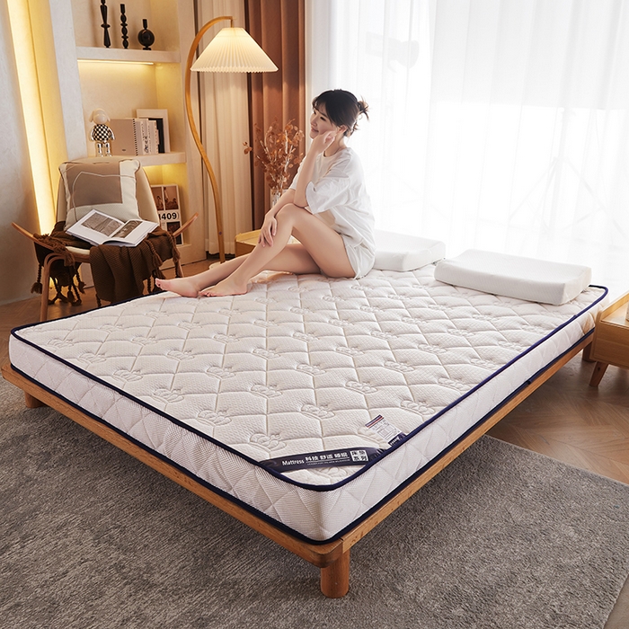 91家纺网 家纺一手货源 找家纺 欣罗兰 2023新款针织棉立体纯色床垫系列-大床款 皇冠-白