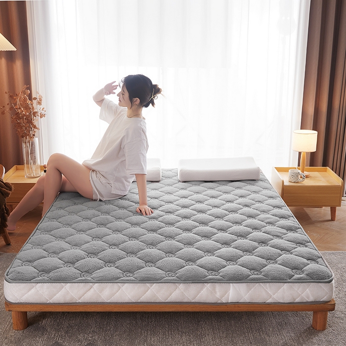 91家纺网 家纺一手货源 找家纺 （总）欣罗兰 2023新款针织棉立体乳胶纯色床垫系列-大床款