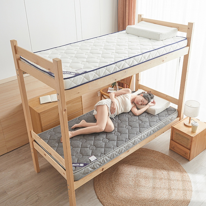 91家纺网 家纺一手货源 找家纺 欣罗兰 2023新款针织棉立体纯色床垫系列-小床款 贝壳-灰