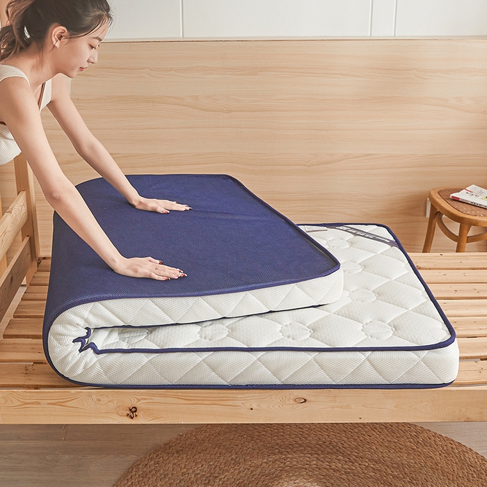 91家纺网 家纺一手货源 找家纺 欣罗兰 2023新款针织棉立体纯色床垫系列-小床款 贝壳-白