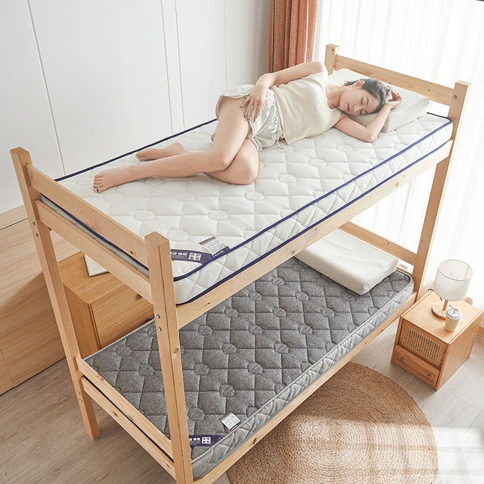 91家纺网 家纺一手货源 找家纺 欣罗兰 2023新款针织棉立体纯色床垫系列-小床款 贝壳-白