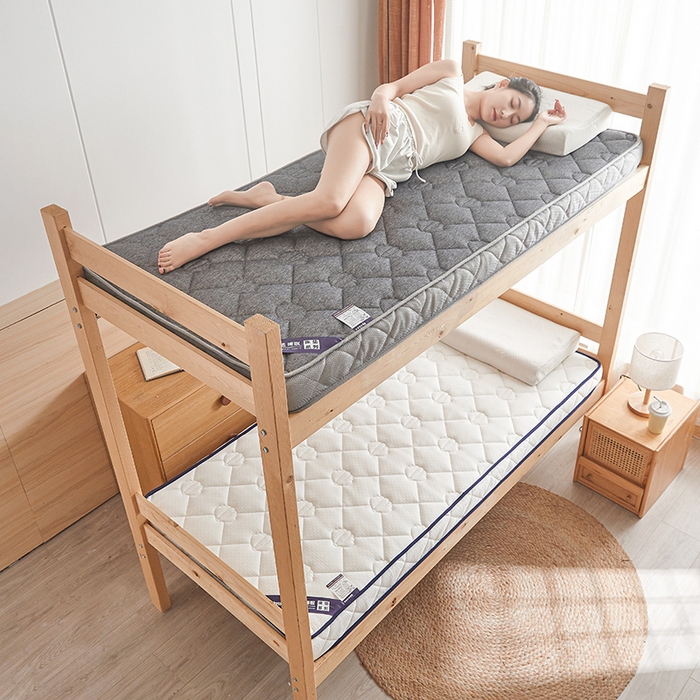 91家纺网 家纺一手货源 找家纺 欣罗兰 2023新款针织棉立体纯色床垫系列-小床款 贝壳-灰