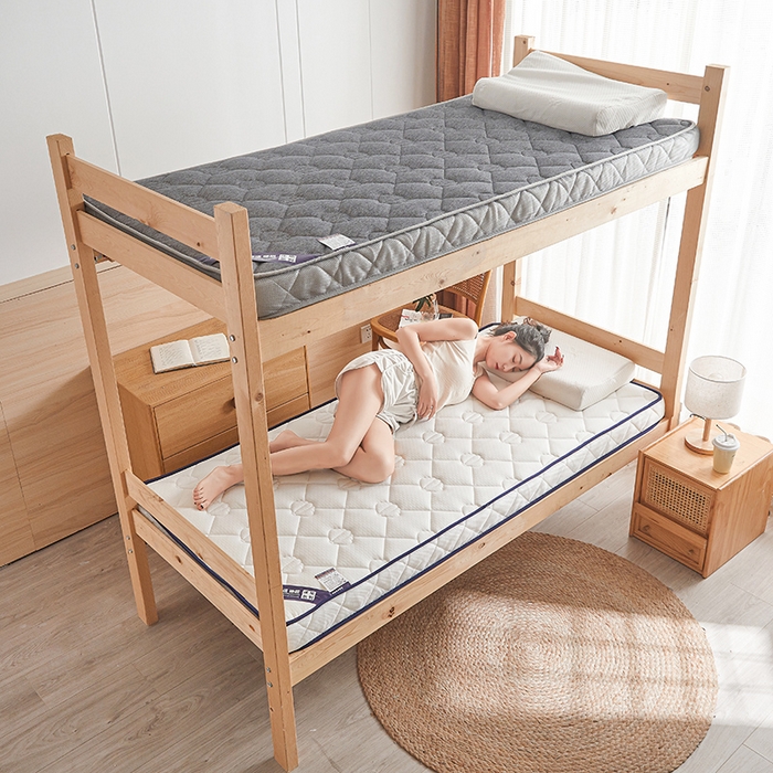 91家纺网 家纺一手货源 找家纺 欣罗兰 2023新款针织棉立体纯色床垫系列-小床款 贝壳-白