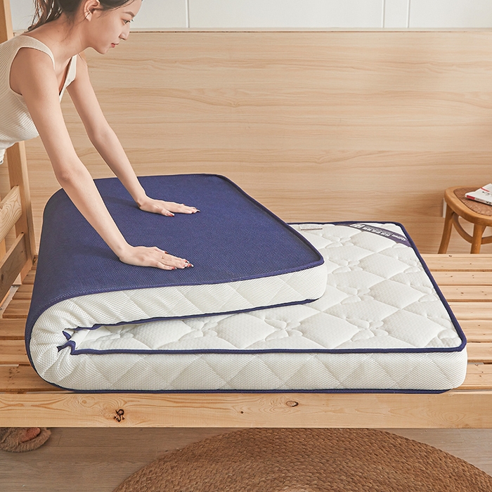 91家纺网 家纺一手货源 找家纺 欣罗兰 2023新款针织棉立体纯色床垫系列-小床款 蝶恋-白