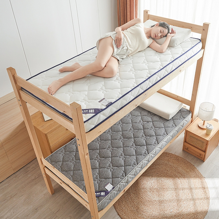 91家纺网 家纺一手货源 找家纺 欣罗兰 2023新款针织棉立体纯色床垫系列-小床款 蝶恋-白