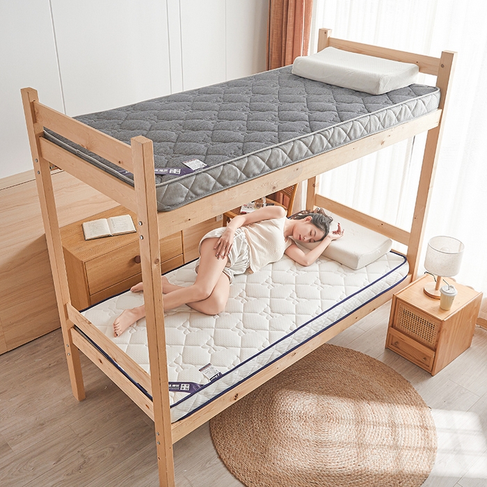 91家纺网 家纺一手货源 找家纺 欣罗兰 2023新款针织棉立体纯色床垫系列-小床款 蝶恋-白