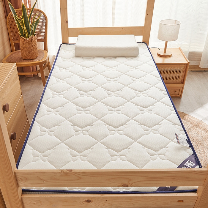 91家纺网 家纺一手货源 找家纺 欣罗兰 2023新款针织棉立体纯色床垫系列-小床款 蝶恋-白